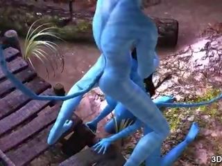 Avatar goddess anális szar által hatalmas kék putz
