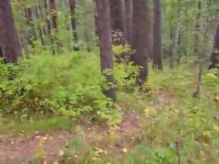 Walking with my stepsister in the forest park&period; dirty film blog&comma; Live video&period; - POV