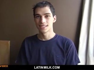 Latin boy sucking fucking cumfacial for money