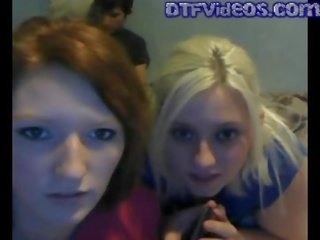 Webcam Threesome With 2 turned on Teen Pussies
